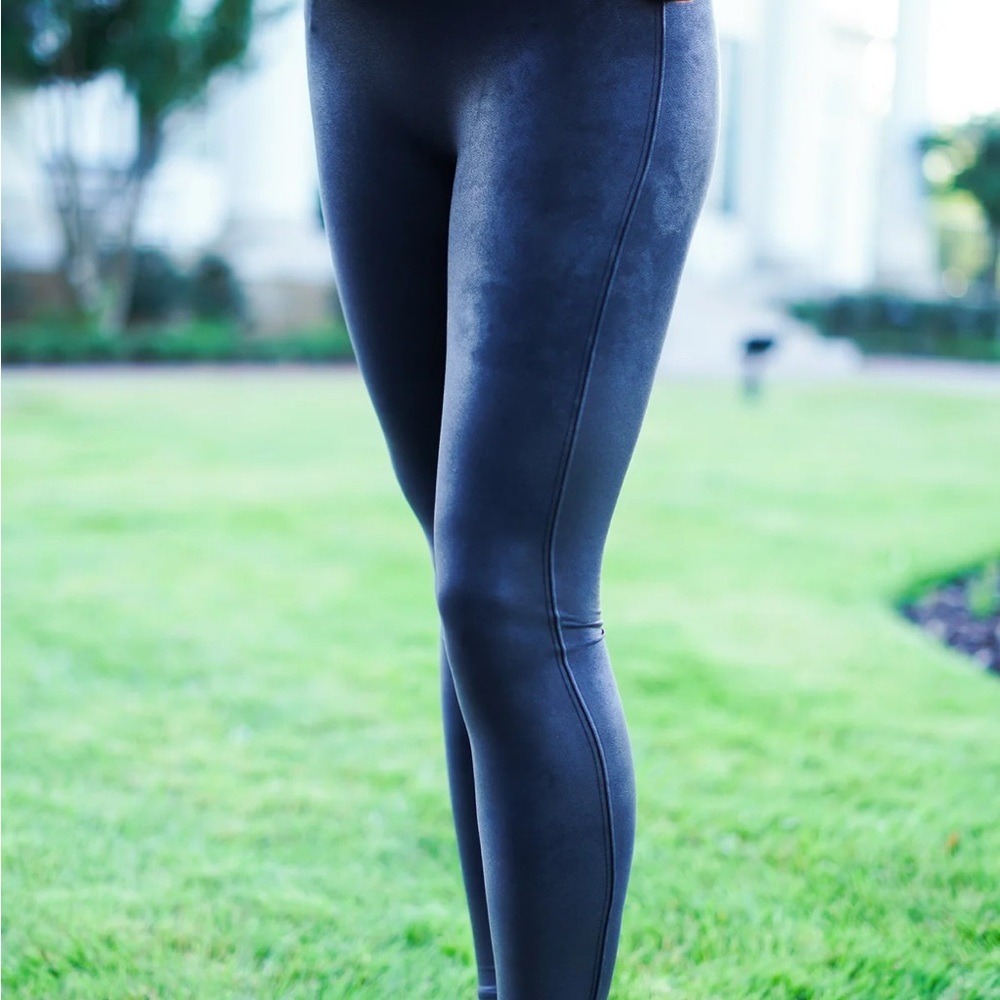 SPANX Blue Form-Fitting Leggings - Picture 2 of 7